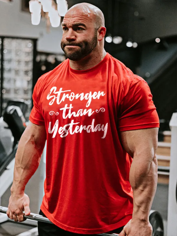 Stronger Than Yesterday Printed Men's T-shirt sold by Polyalien