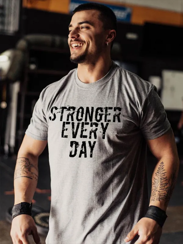 Stronger Every Day Printed Men's T-shirt sold by Polyalien