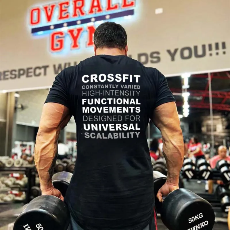 Crossfit Constantly Varied High-Intensity Printed Men's T-shirt sold by Polyalien