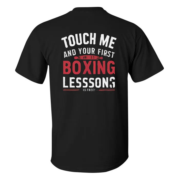 Touch Me And Your First Printed Men's T-shirt sold by Polyalien product image thumbnail 2