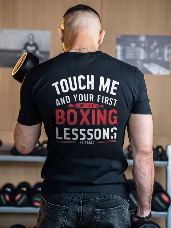 Touch Me And Your First Printed Men's T-shirt sold by Polyalien