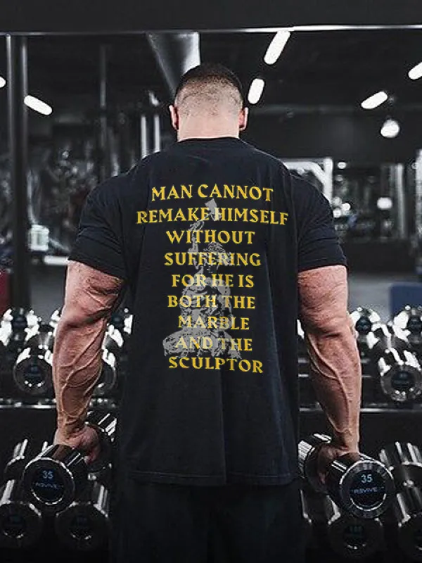 Man Cannot Remake Himself Without Suffering Printed Men's T-shirt sold by Polyalien