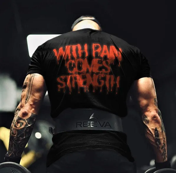 With Pain Comes Strength Printed Men's T-shirt sold by Polyalien