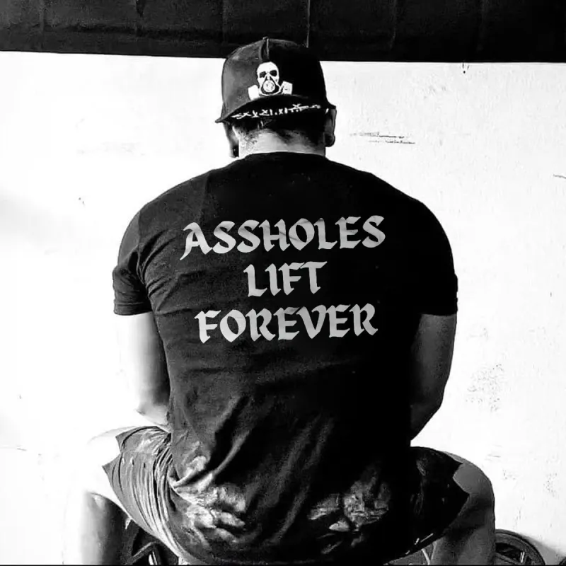 Assholes Lift Forever Printed Men's T-shirt sold by Polyalien
