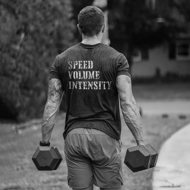 Speed Volume Intensity Printed Men's T-shirt sold by Polyalien