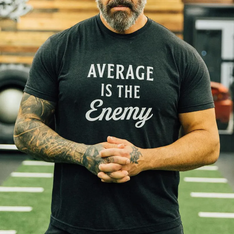 Average Is The Enemy Printed Men's T-Shirt sold by Polyalien
