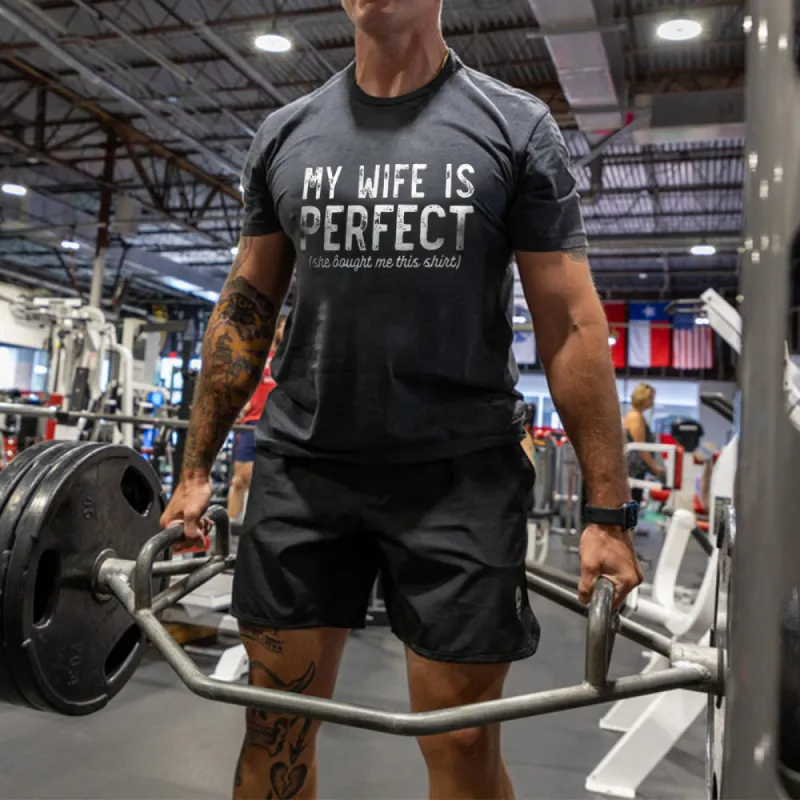 My Wife Is Perfect Printed Men's T-shirt sold by Polyalien