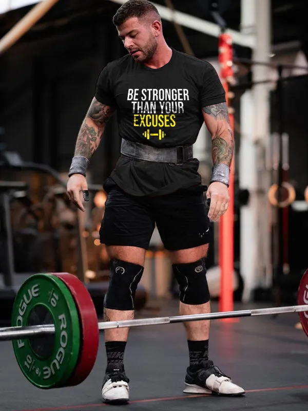 Be Stronger Than Your Excuses Printed Men's T-shirt sold by Polyalien product image thumbnail 2