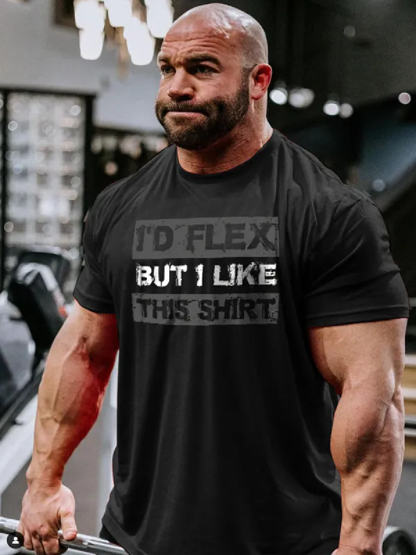 I'd Flex But I Like This Shirt Printed Men's T-shirt sold by Polyalien