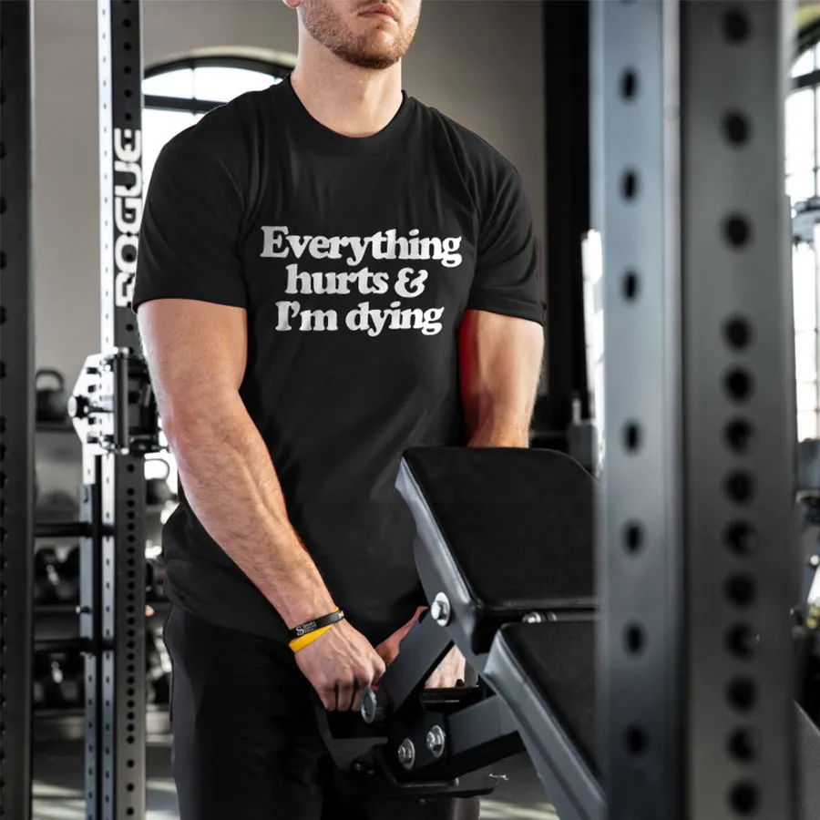 Everything Hurt & I'm Dying Printed Men's T-shirt sold by Polyalien