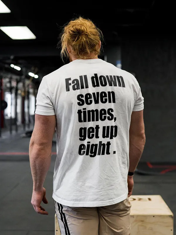 Fall Down Seven Times, Get Up Eight Printed Men's T-shirt sold by Polyalien