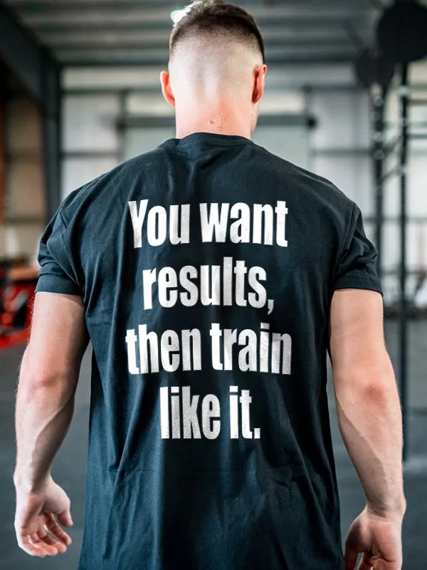 You Want Results, Then Train Like It Printed Men's T-shirt sold by Polyalien