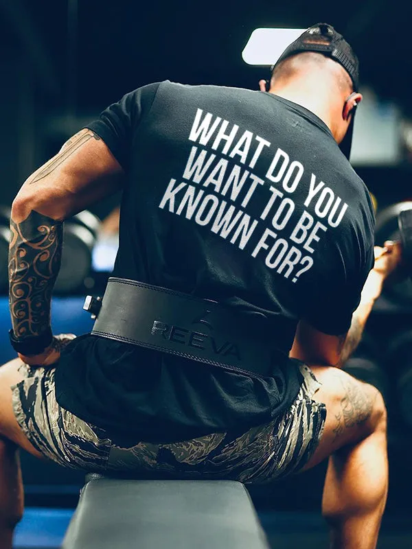 What Do You Want To Be Known For? Printed Men's T-shirt sold by Polyalien