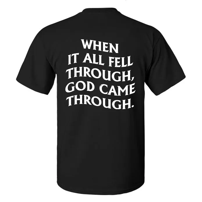 When It All Fell Through, God Came Through Printed Men's T-shirt sold by Polyalien product image thumbnail 2