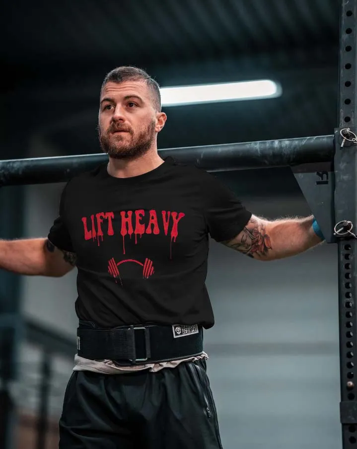 Lift Heavy Printed Men's T-shirt sold by Polyalien