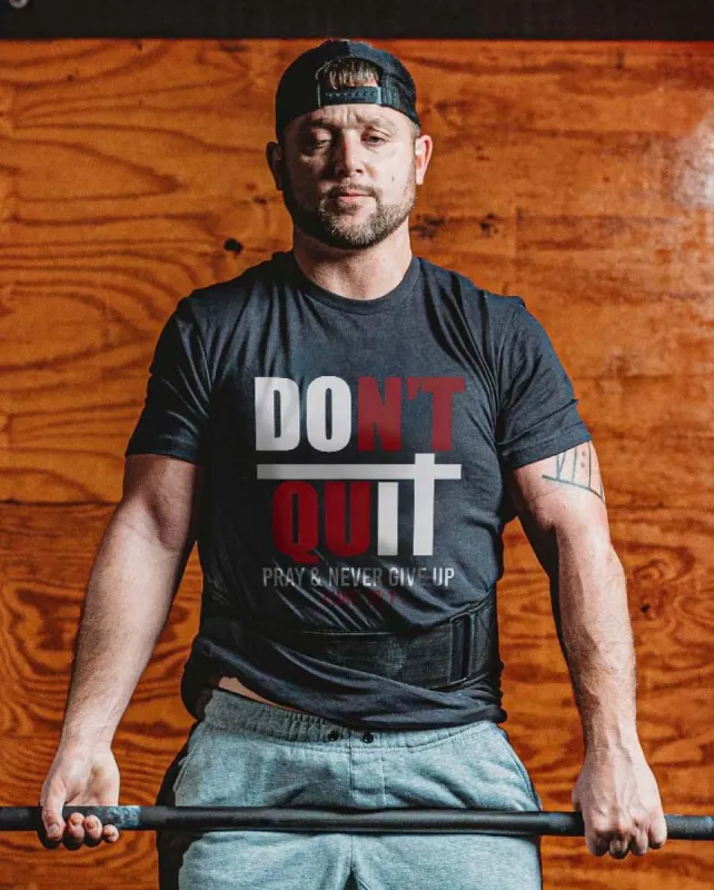 Don't Quit Printed Men's T-shirt sold by Polyalien