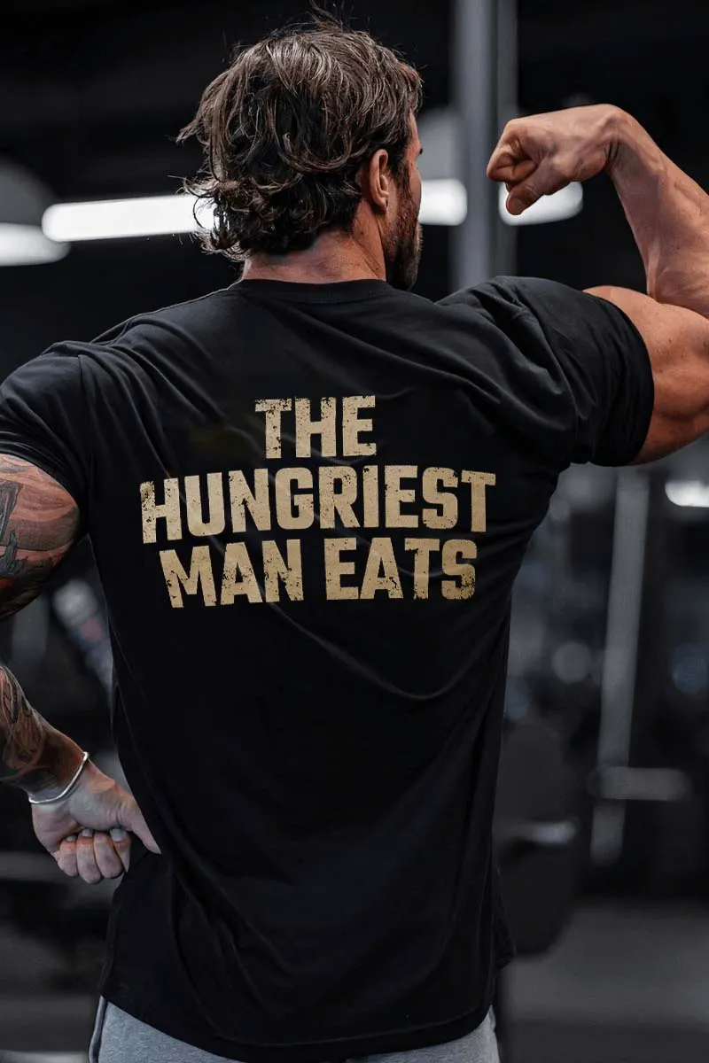 The Hungriest Man Eats Printed Men's T-shirt sold by Polyalien