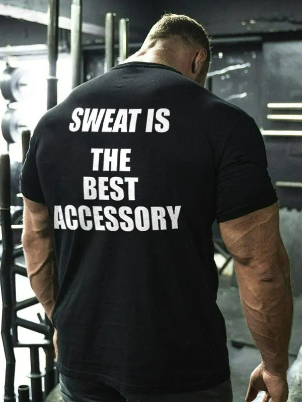 Sweat Is The Best Accessory Printed Men's T-shirt sold by Polyalien