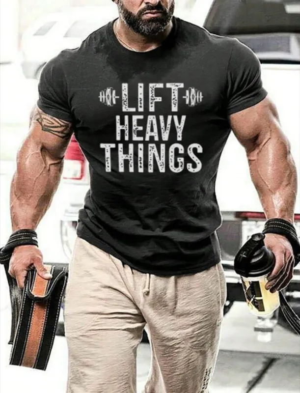 Lift Heavy Things Printed Men's T-shirt sold by Polyalien