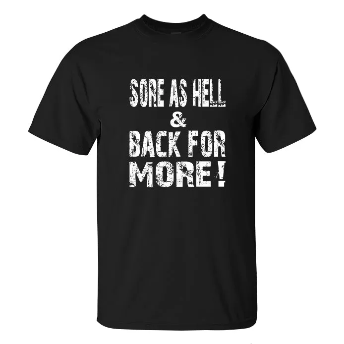 Sore As Hell & Back For More! Printed Men's T-shirt sold by Polyalien product image thumbnail 2