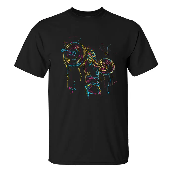 Abstract Deadlift Printed Men's T-shirt sold by Polyalien product image thumbnail 2