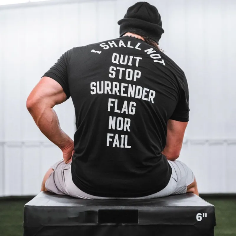 I Shall Not Quit Stop Not Surrender Printed Men's T-shirt sold by Polyalien