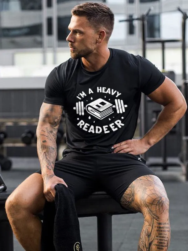 I'm A Heavy Reader Printed Men's T-shirt made by Polyalien
