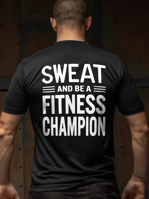 Sweat Now Shine Later Printed Men's T-shirt sold by Polyalien