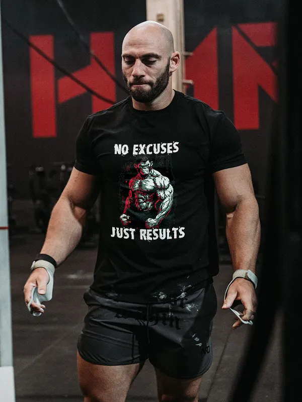 No Excuses Just Results Printed Men's T-shirt sold by Polyalien