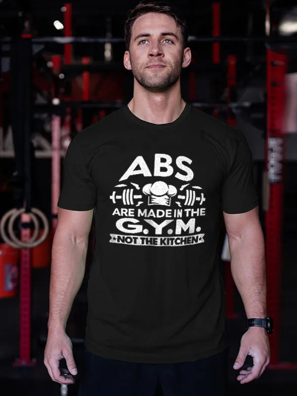 Abs Are Made In The G.Y.M Printed Men's T-shirt sold by Polyalien