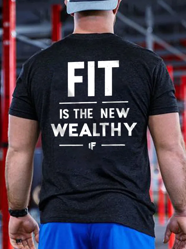 Fit Is The New Wealthy Printed Men's T-shirt sold by Polyalien