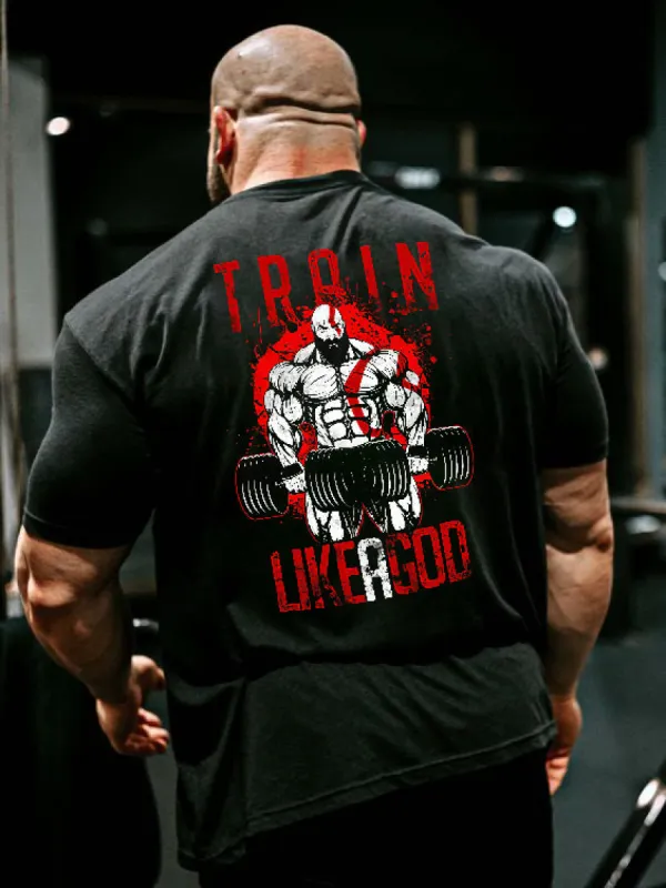 Train Like A God Printed Men's T-shirt sold by Polyalien