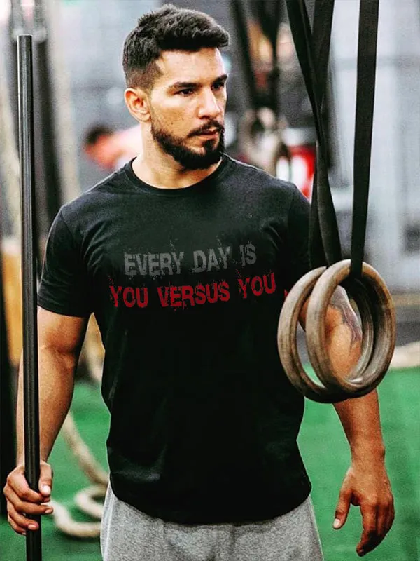 Every Day Is You Versus You Printed Men's T-shirt sold by Polyalien
