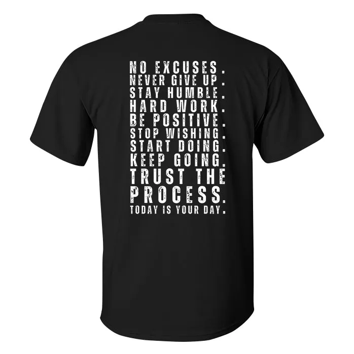 No Excuses Printed Men's T-shirt sold by Polyalien product image thumbnail 2