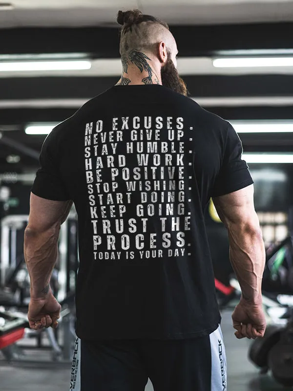 No Excuses Printed Men's T-shirt sold by Polyalien