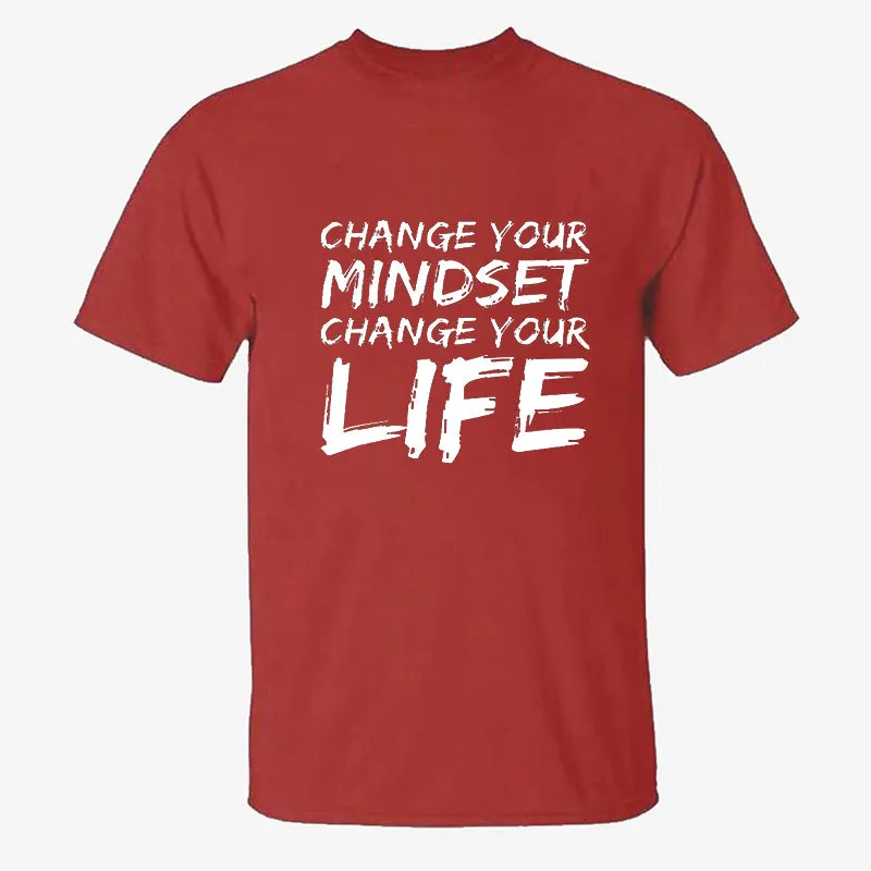 Change Your Mindset Change Your Life Printed Men's T-shirt sold by Polyalien product image thumbnail 2