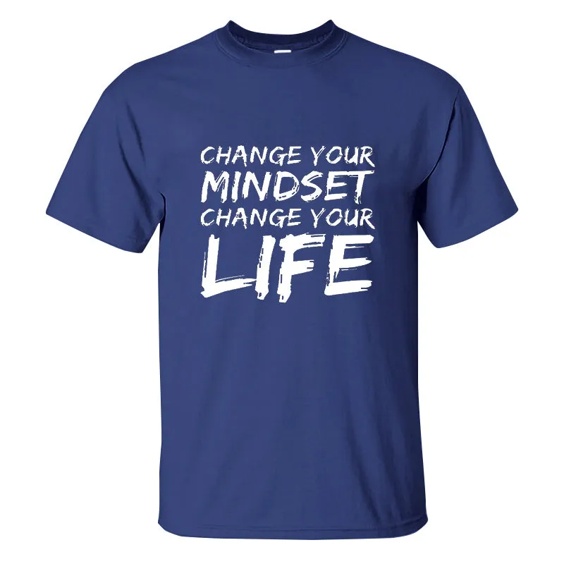 Change Your Mindset Change Your Life Printed Men's T-shirt sold by Polyalien product image thumbnail 3