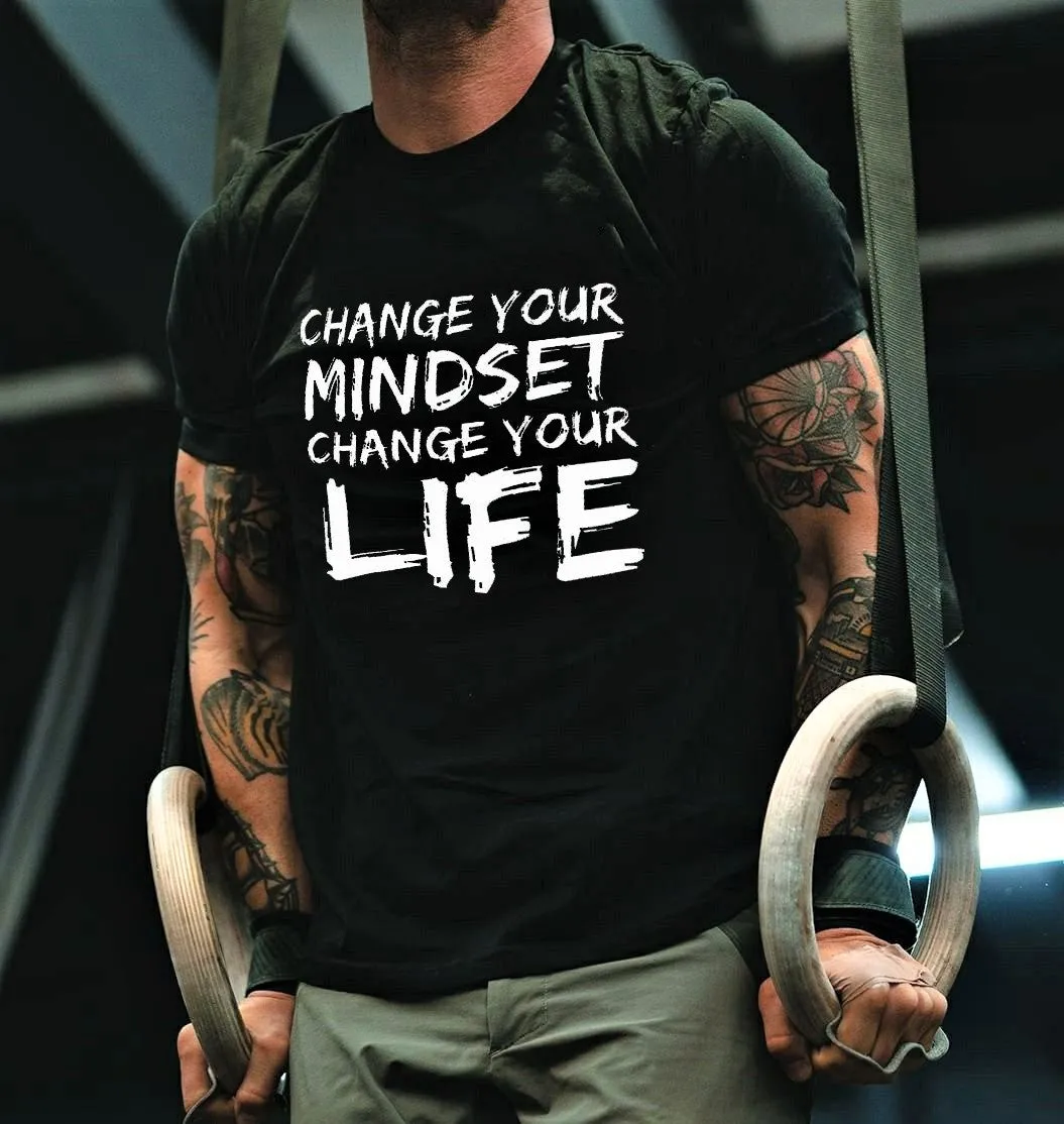 Change Your Mindset Change Your Life Printed Men's T-shirt sold by Polyalien