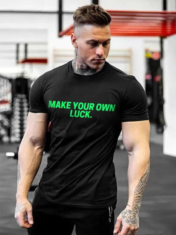 Make Your Own Luck Printed Men's T-shirt made by Polyalien