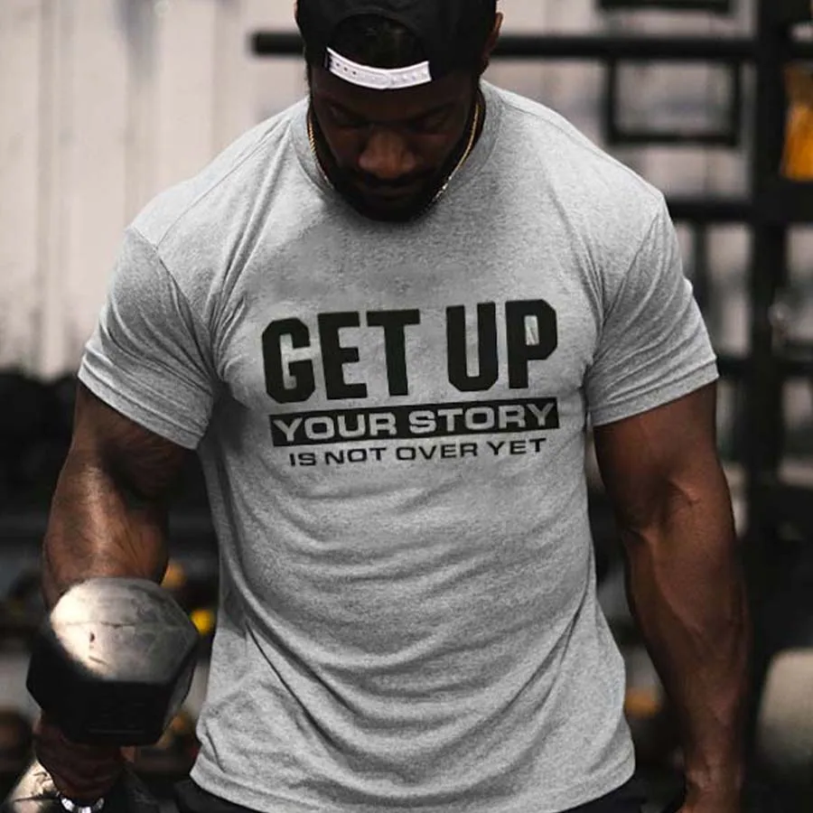 Get Up Your Story Is Not Over Yet Print Men's T-shirt sold by Polyalien