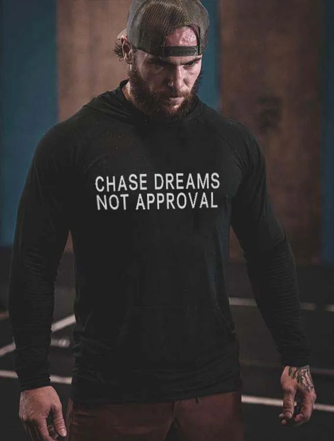 Chase Dreams Not Approval Printed Men's Hoodie sold by Polyalien