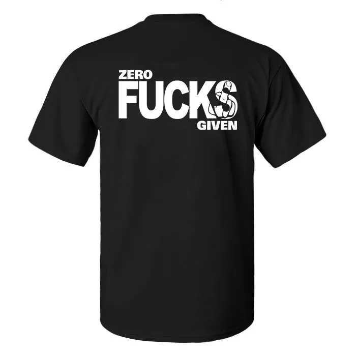 Zero F**Ks Given Printed Men's T-shirt sold by Polyalien product image thumbnail 2