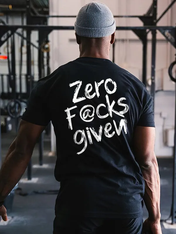 Zero F**Ks Given Printed Men's T-shirt made by Polyalien