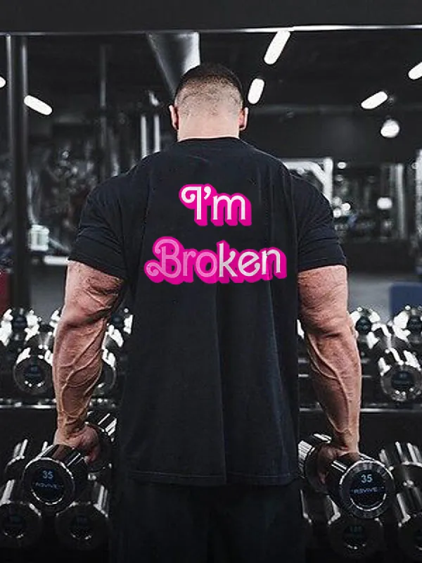 I'm Broken Printed Men's T-shirt sold by Polyalien
