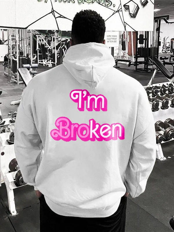 I'm Broken Printed Men's Hoodie sold by Polyalien product image thumbnail 3