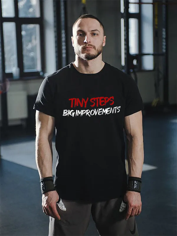 Tiny Steps, Big Improvements Printed Men's T-shirt sold by Polyalien
