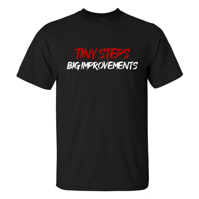 Tiny Steps, Big Improvements Printed Men's T-shirt sold by Polyalien product image thumbnail 2