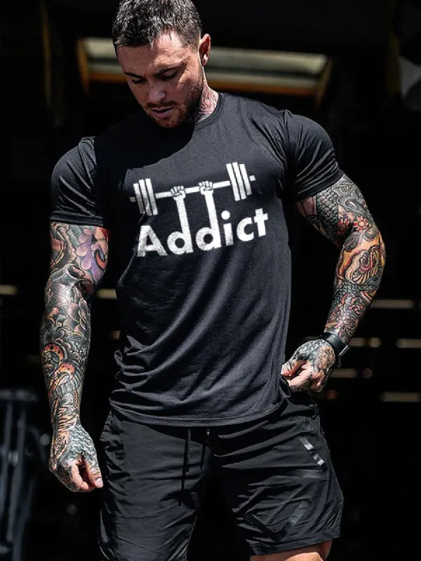 Addict Printed Men's T-shirt sold by Polyalien