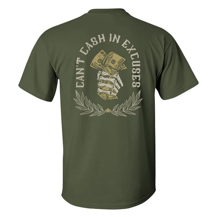 Can't Cash In Excuses Printed Men's T-shirt sold by Polyalien product image thumbnail 2