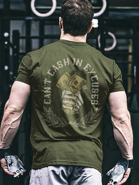 Can't Cash In Excuses Printed Men's T-shirt sold by Polyalien